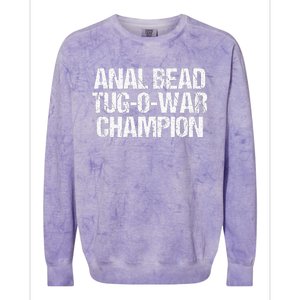 Anal Bead Tugowar Champion Funny Saying Sarcastic Novelty Colorblast Crewneck Sweatshirt