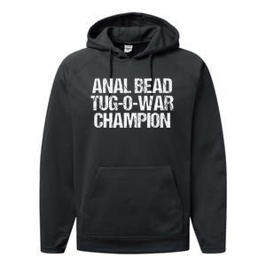 Anal Bead Tugowar Champion Funny Saying Sarcastic Novelty Performance Fleece Hoodie