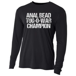 Anal Bead Tugowar Champion Funny Saying Sarcastic Novelty Cooling Performance Long Sleeve Crew