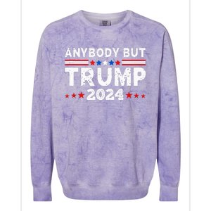 Anybody But Trump 2024 Anyone But Trump Presidential Colorblast Crewneck Sweatshirt