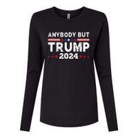 Anybody But Trump 2024 Anyone But Trump Presidential Womens Cotton Relaxed Long Sleeve T-Shirt