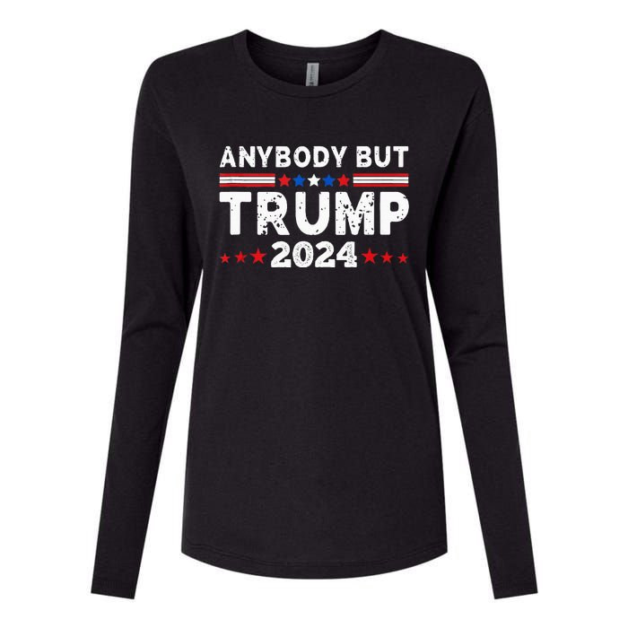 Anybody But Trump 2024 Anyone But Trump Presidential Womens Cotton Relaxed Long Sleeve T-Shirt