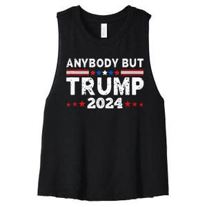 Anybody But Trump 2024 Anyone But Trump Presidential Women's Racerback Cropped Tank