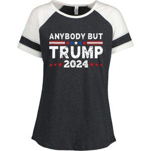 Anybody But Trump 2024 Anyone But Trump Presidential Enza Ladies Jersey Colorblock Tee