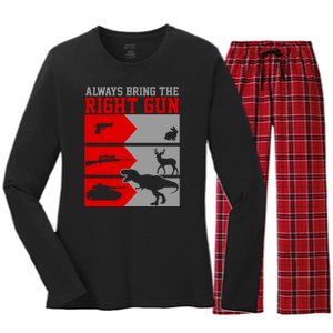 Always Bring The Right Funny Women's Long Sleeve Flannel Pajama Set 