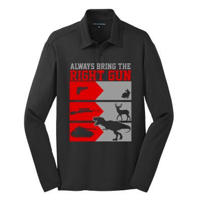 Always Bring The Right Funny Silk Touch Performance Long Sleeve Polo