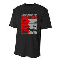 Always Bring The Right Funny Youth Performance Sprint T-Shirt