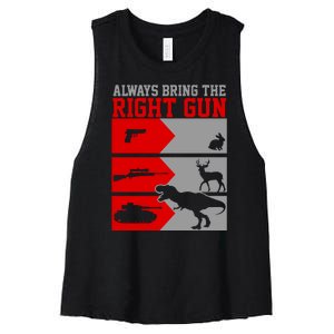 Always Bring The Right Funny Women's Racerback Cropped Tank