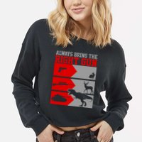 Always Bring The Right Funny Cropped Pullover Crew