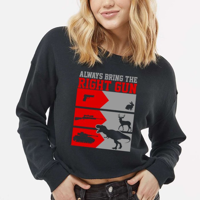 Always Bring The Right Funny Cropped Pullover Crew