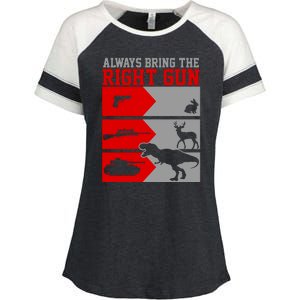 Always Bring The Right Funny Enza Ladies Jersey Colorblock Tee