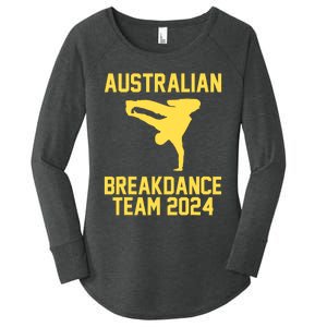 Australian Breakdance Team 2024 Funny Breakdancing Meme 24 Women's Perfect Tri Tunic Long Sleeve Shirt