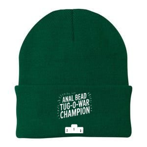 Anal Bead Tugowar Champion Funny Saying Knit Cap Winter Beanie