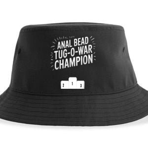 Anal Bead Tugowar Champion Funny Saying Sustainable Bucket Hat