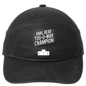 Anal Bead Tugowar Champion Funny Saying 7-Panel Snapback Hat