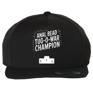 Anal Bead Tugowar Champion Funny Saying Wool Snapback Cap