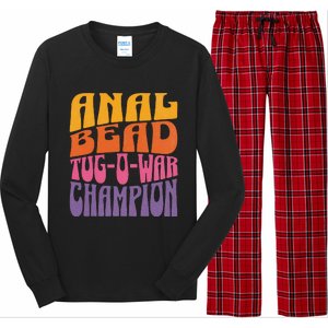 Anal Bead Tugowar Champion Funny Saying Long Sleeve Pajama Set