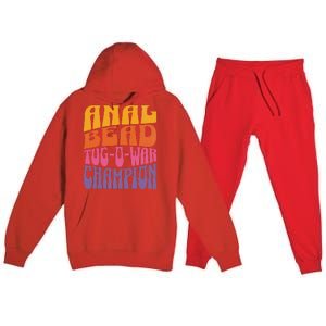 Anal Bead Tugowar Champion Funny Saying Premium Hooded Sweatsuit Set