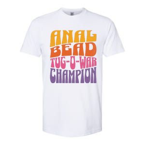 Anal Bead Tugowar Champion Funny Saying Softstyle CVC T-Shirt