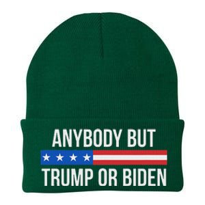 Anybody But Trump Or Biden Political Statement Knit Cap Winter Beanie