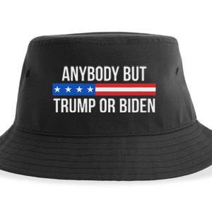 Anybody But Trump Or Biden Political Statement Sustainable Bucket Hat