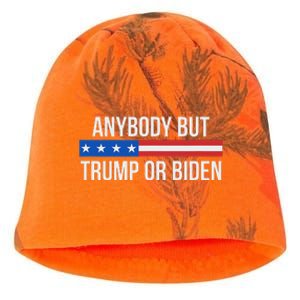 Anybody But Trump Or Biden Political Statement Kati - Camo Knit Beanie