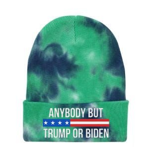 Anybody But Trump Or Biden Political Statement Tie Dye 12in Knit Beanie