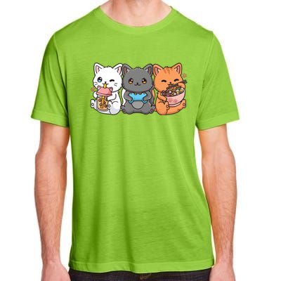 Anime Boba Tea Bubble Tea Gaming Gamer Ramen Cat Adult ChromaSoft Performance T-Shirt