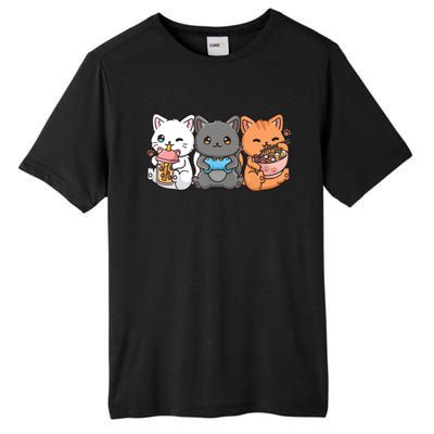 Anime Boba Tea Bubble Tea Gaming Gamer Ramen Cat Tall Fusion ChromaSoft Performance T-Shirt