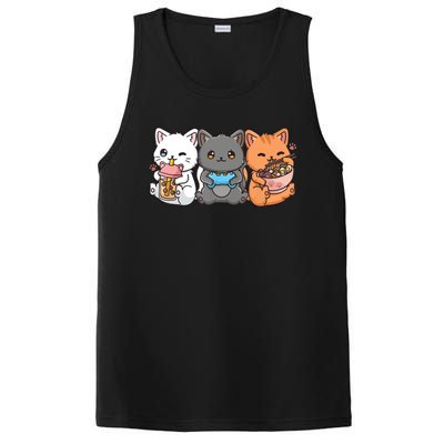 Anime Boba Tea Bubble Tea Gaming Gamer Ramen Cat PosiCharge Competitor Tank