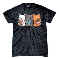 Anime Boba Tea Bubble Tea Gaming Gamer Ramen Cat Tie-Dye T-Shirt