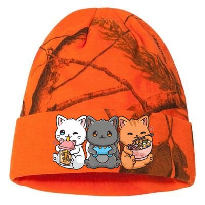 Anime Boba Tea Bubble Tea Gaming Gamer Ramen Cat Kati Licensed 12" Camo Beanie