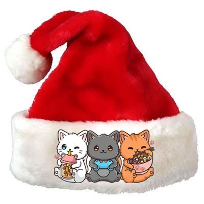 Anime Boba Tea Bubble Tea Gaming Gamer Ramen Cat Premium Christmas Santa Hat