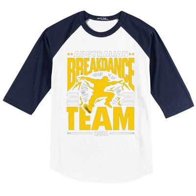 Australian Breakdance Team 2024 Hilarious Breakdancing 24 Baseball Sleeve Shirt