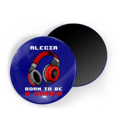 Alecia Born To Be A Gamer Personalized Gift Magnet