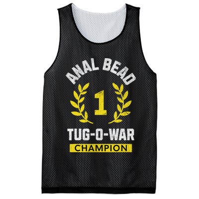 Anal Bead Tug O War Champion Funny Quote Sarcastic Saying Mesh Reversible Basketball Jersey Tank