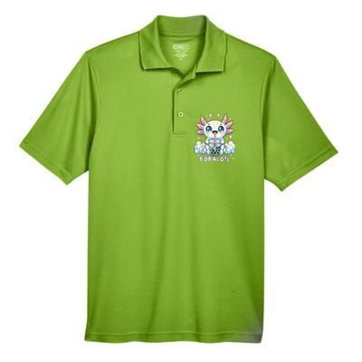 Axolotl Bubble Tea Anime Kawaii Cute Axolotl Men's Origin Performance Pique Polo