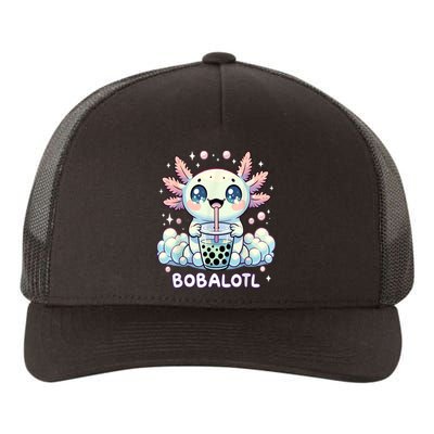 Axolotl Bubble Tea Anime Kawaii Cute Axolotl Yupoong Adult 5-Panel Trucker Hat