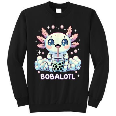 Axolotl Bubble Tea Anime Kawaii Cute Axolotl Sweatshirt