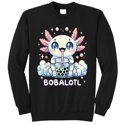 Axolotl Bubble Tea Anime Kawaii Cute Axolotl Tall Sweatshirt