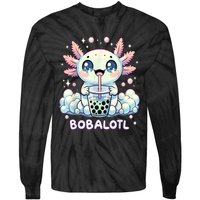 Axolotl Bubble Tea Anime Kawaii Cute Axolotl Tie-Dye Long Sleeve Shirt