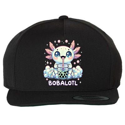 Axolotl Bubble Tea Anime Kawaii Cute Axolotl Wool Snapback Cap