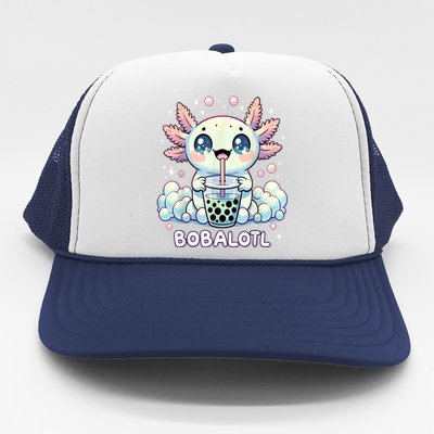 Axolotl Bubble Tea Anime Kawaii Cute Axolotl Trucker Hat