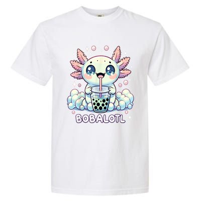 Axolotl Bubble Tea Anime Kawaii Cute Axolotl Garment-Dyed Heavyweight T-Shirt