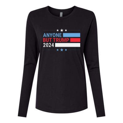 Anyone But Trump 2024 President Election Womens Cotton Relaxed Long Sleeve T-Shirt