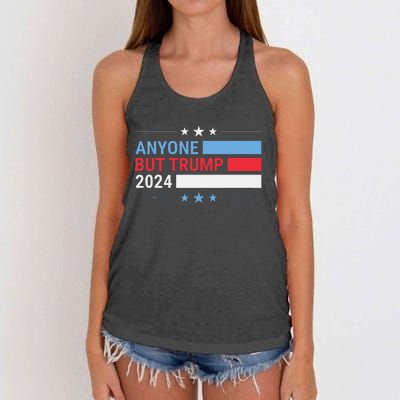 Anyone But Trump 2024 President Election Women's Knotted Racerback Tank