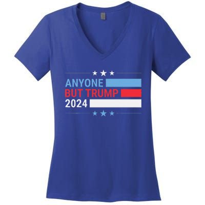 Anyone But Trump 2024 President Election Women's V-Neck T-Shirt