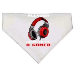 Allyssa Born To Be A Gamer Personalized Gift USA-Made Doggie Bandana