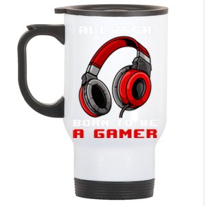 Allyssa Born To Be A Gamer Personalized Gift Stainless Steel Travel Mug