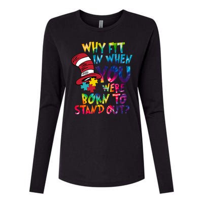 Autism Born To Stand Out Womens Cotton Relaxed Long Sleeve T-Shirt